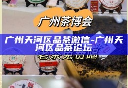 探索广州天河区品茶文化，微信论坛交流新体验